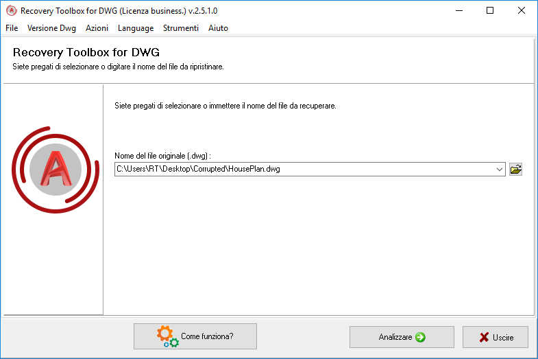 recuperare file dwg