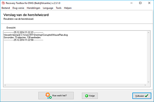 hoe autocad bestand repareren